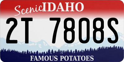 ID license plate 2T7808S