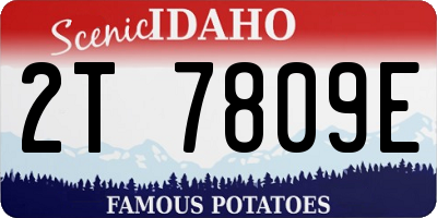 ID license plate 2T7809E