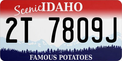 ID license plate 2T7809J
