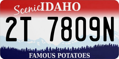 ID license plate 2T7809N