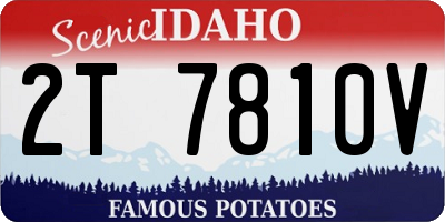 ID license plate 2T7810V