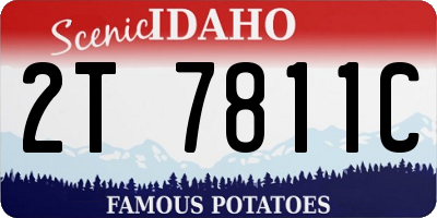ID license plate 2T7811C