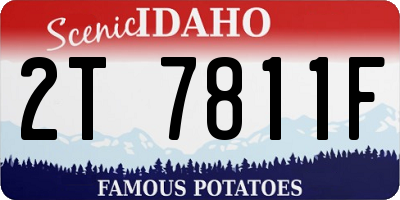 ID license plate 2T7811F