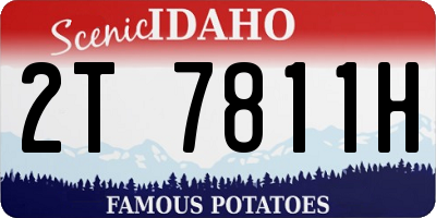 ID license plate 2T7811H