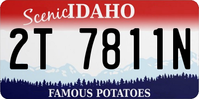ID license plate 2T7811N