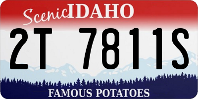 ID license plate 2T7811S