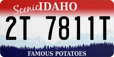 ID license plate 2T7811T