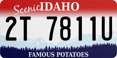ID license plate 2T7811U