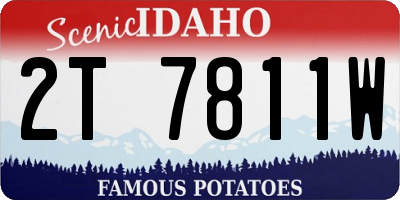 ID license plate 2T7811W