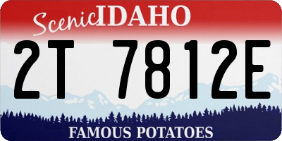 ID license plate 2T7812E