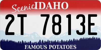ID license plate 2T7813E