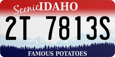 ID license plate 2T7813S