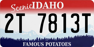 ID license plate 2T7813T