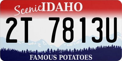 ID license plate 2T7813U