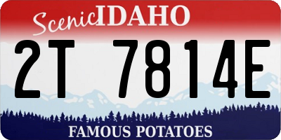 ID license plate 2T7814E