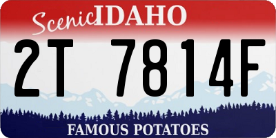 ID license plate 2T7814F