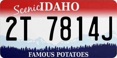 ID license plate 2T7814J