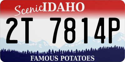 ID license plate 2T7814P