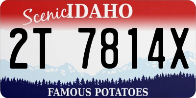 ID license plate 2T7814X