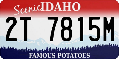 ID license plate 2T7815M