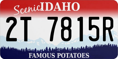 ID license plate 2T7815R