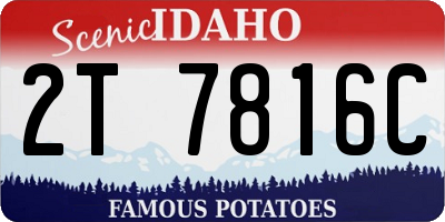 ID license plate 2T7816C
