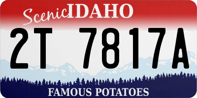 ID license plate 2T7817A