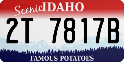 ID license plate 2T7817B