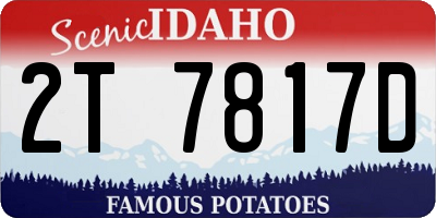 ID license plate 2T7817D