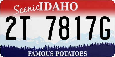 ID license plate 2T7817G