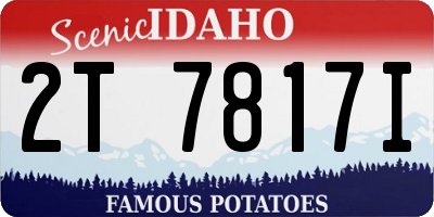 ID license plate 2T7817I