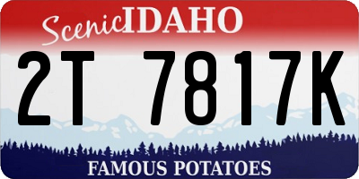 ID license plate 2T7817K