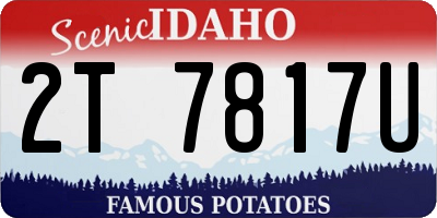 ID license plate 2T7817U