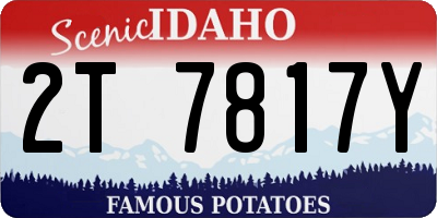 ID license plate 2T7817Y