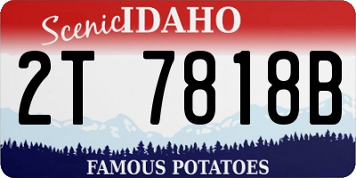 ID license plate 2T7818B