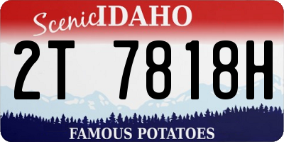 ID license plate 2T7818H