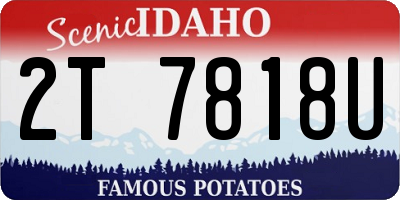 ID license plate 2T7818U