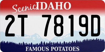 ID license plate 2T7819D