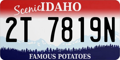 ID license plate 2T7819N