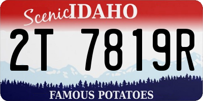 ID license plate 2T7819R