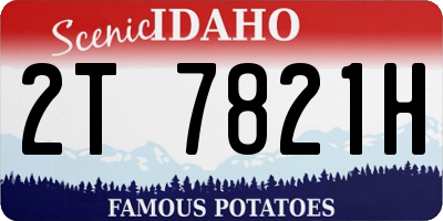 ID license plate 2T7821H