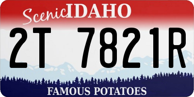 ID license plate 2T7821R