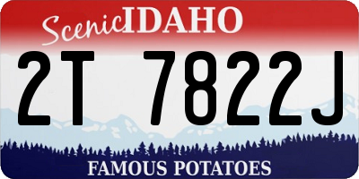 ID license plate 2T7822J