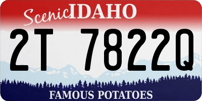 ID license plate 2T7822Q