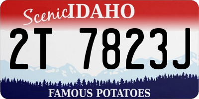 ID license plate 2T7823J