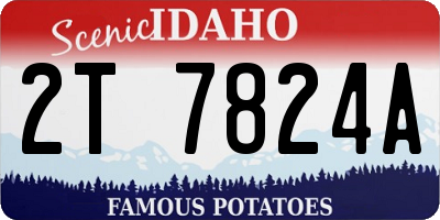 ID license plate 2T7824A