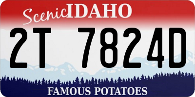 ID license plate 2T7824D