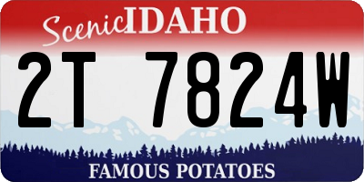 ID license plate 2T7824W