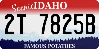 ID license plate 2T7825B