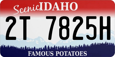 ID license plate 2T7825H
